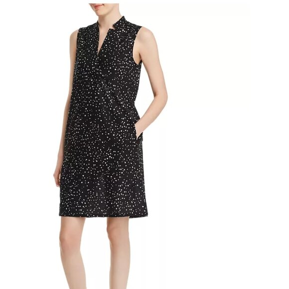 Eileen Fisher Organic Cotton Dot-Print Tank Dress - Picture 1 of 6